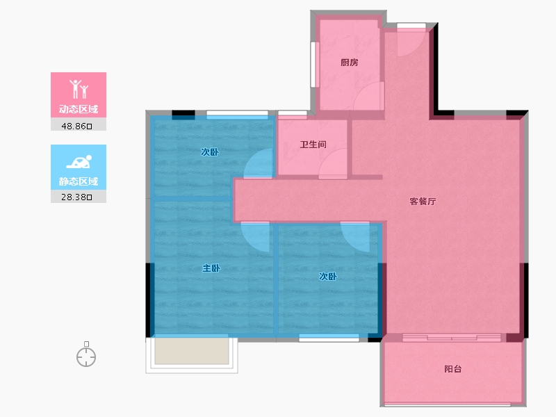 广东省-韶关市-丹霞新城-69.69-户型库-动静分区