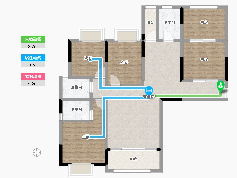 湖南省-怀化市-中福新城-101.45-户型库-动静线