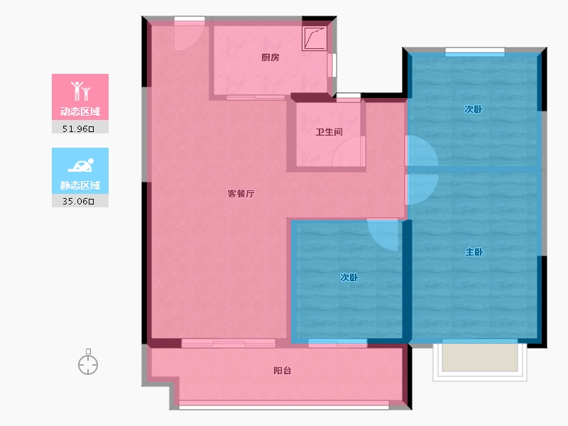 安徽省-蚌埠市-奥园誉府-77.33-户型库-动静分区