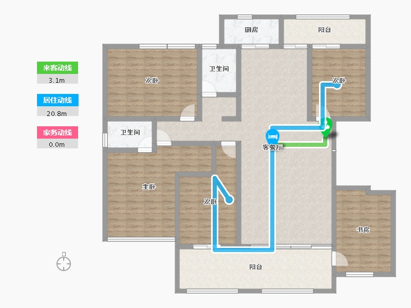 贵州省-六盘水市-九方城市公园-167.89-户型库-动静线