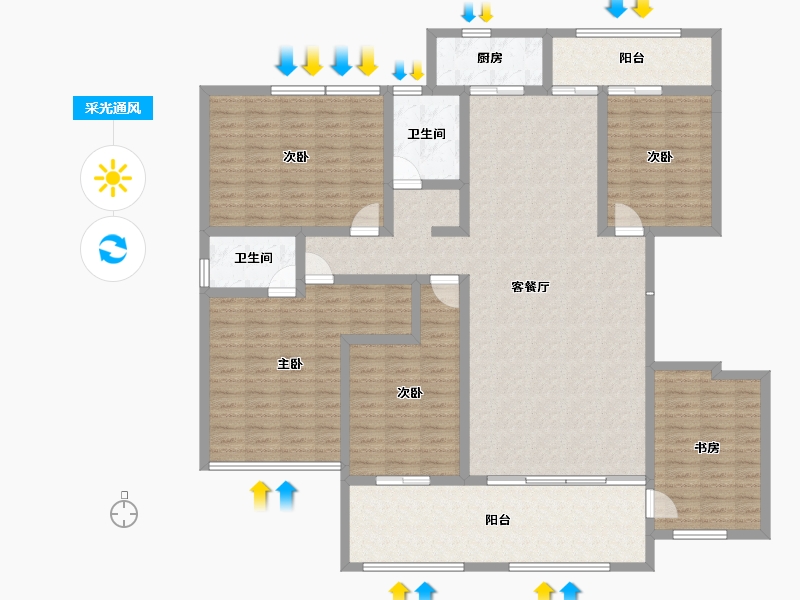 贵州省-六盘水市-九方城市公园-167.89-户型库-采光通风