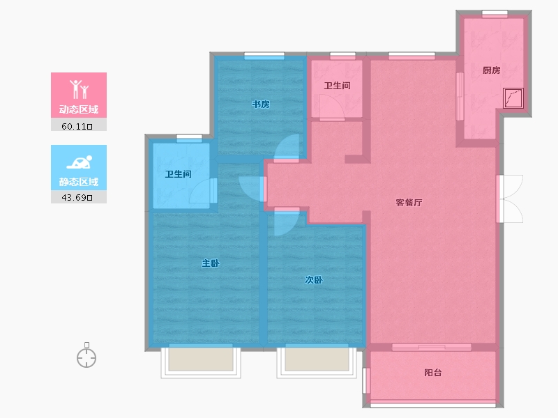 陕西省-咸阳市-城市之光-92.01-户型库-动静分区