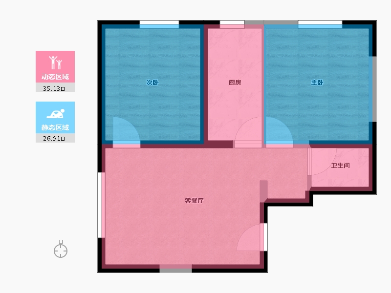 河北省-廊坊市-佳悦丽庭·住宅-55.37-户型库-动静分区