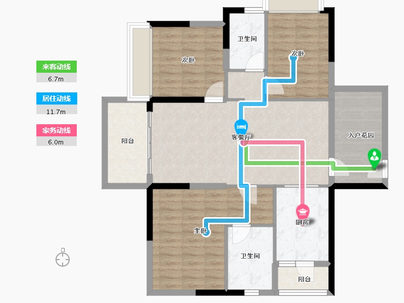 广东省-江门市-越秀•星汇名庭-98.23-户型库-动静线