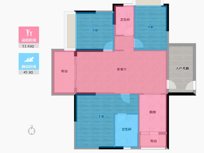 广东省-江门市-越秀•星汇名庭-98.23-户型库-动静分区