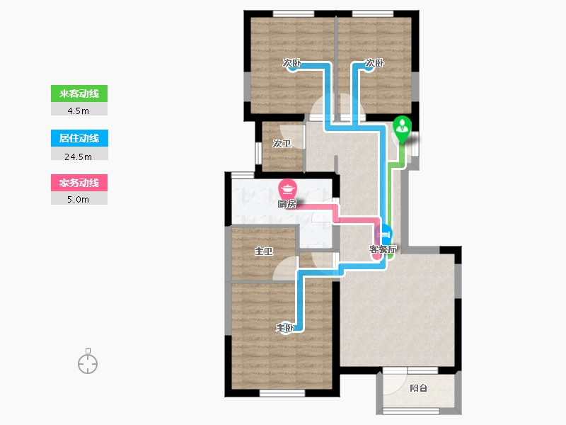 河北省-廊坊市-佳悦丽庭·住宅-85.52-户型库-动静线