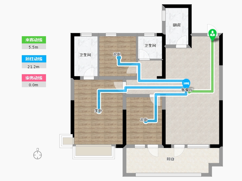 山东省-济宁市-九巨龙龙城常青府-99.13-户型库-动静线