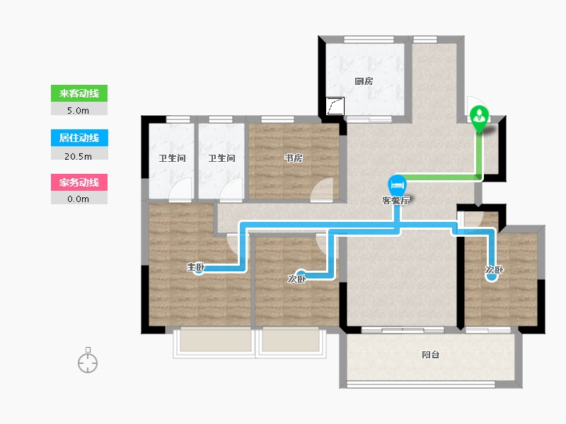 安徽省-蚌埠市-奥园誉府-103.44-户型库-动静线