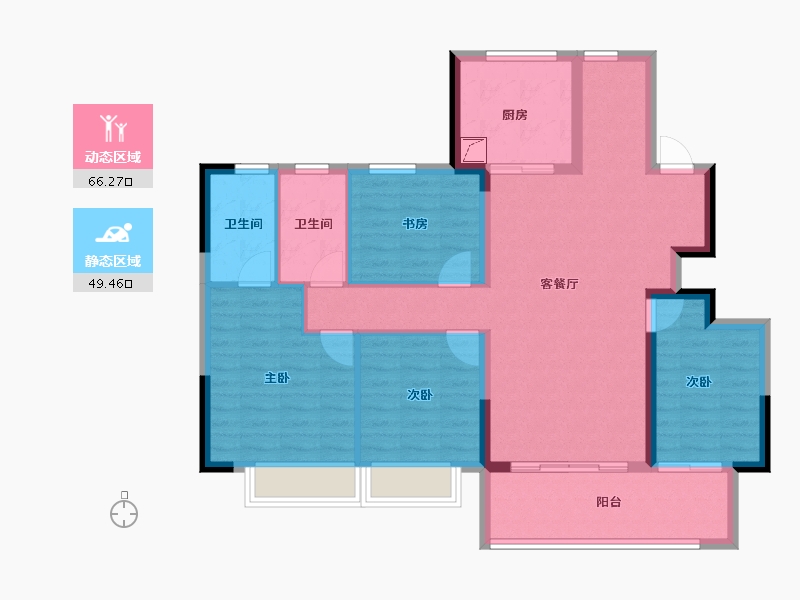 安徽省-蚌埠市-奥园誉府-103.44-户型库-动静分区