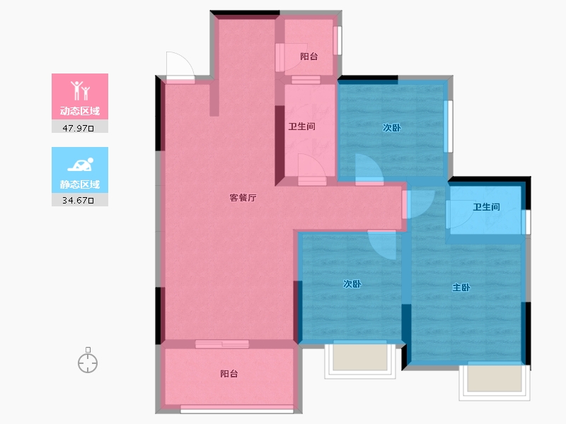 广西壮族自治区-桂林市-顺祥府-72.43-户型库-动静分区