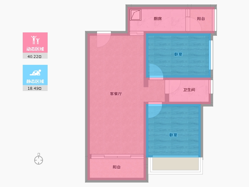 广东省-江门市-泉林黄金小镇-50.80-户型库-动静分区