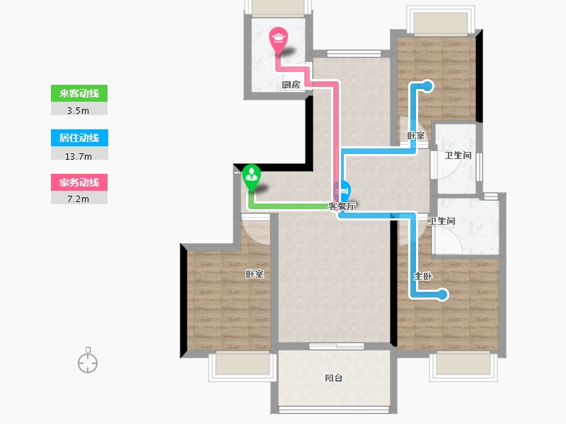 贵州省-六盘水市-公园道1号-94.41-户型库-动静线