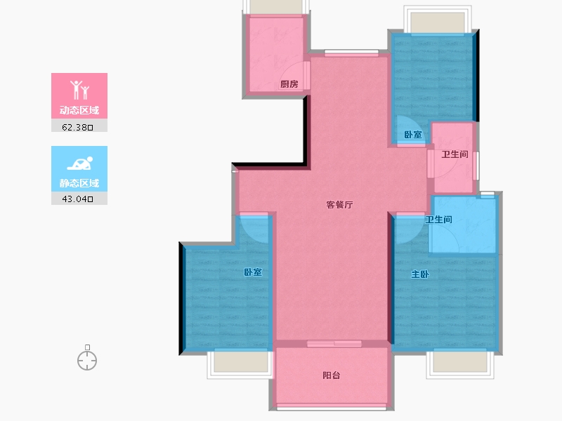 贵州省-六盘水市-公园道1号-94.41-户型库-动静分区