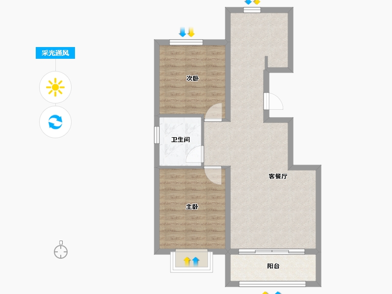 山西省-忻州市-​阳光丽景-65.63-户型库-采光通风