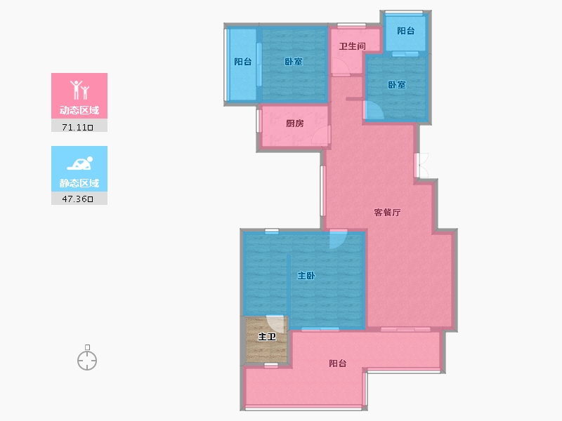 贵州省-黔南布依族苗族自治州-中国铁建东来尚城-108.88-户型库-动静分区