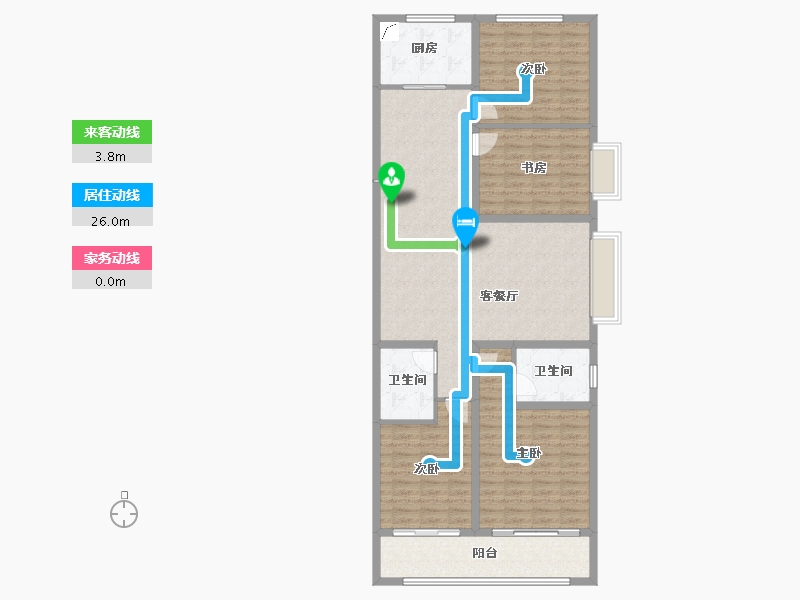 山西省-忻州市-学府雅苑-129.52-户型库-动静线