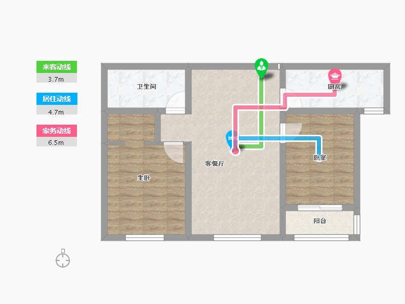 山西省-大同市-伯益公园府-64.10-户型库-动静线