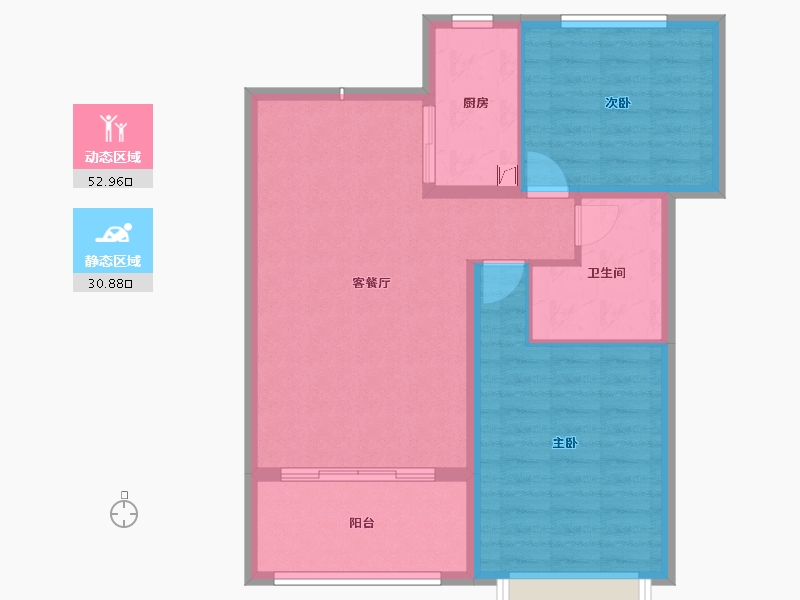 山西省-忻州市-学府雅苑-75.72-户型库-动静分区