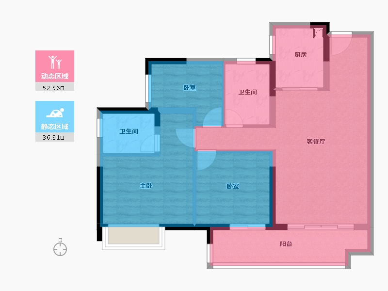 广东省-韶关市-保利大都会-79.20-户型库-动静分区