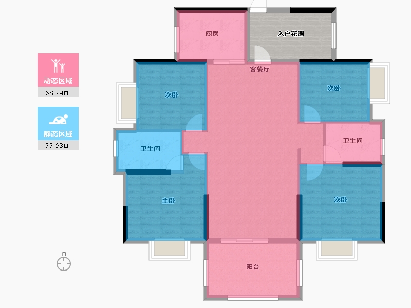 广东省-江门市-御凯名都-122.40-户型库-动静分区