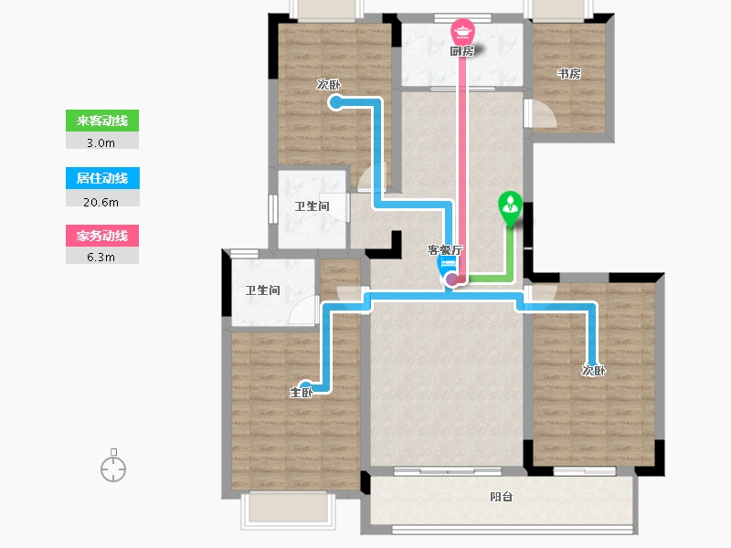 河南省-平顶山市-汝州祥诚公园首府-118.45-户型库-动静线