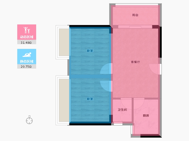 贵州省-毕节市-金富高铁嘉和城-46.22-户型库-动静分区