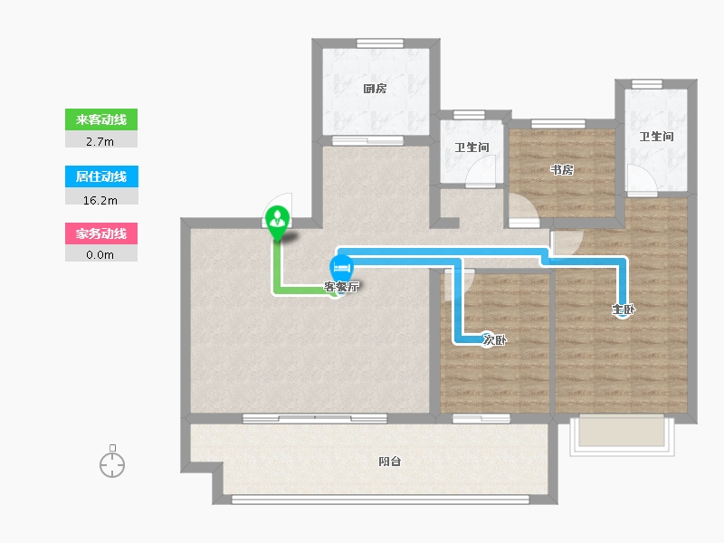 山东省-济宁市-华侨城运河1283-106.47-户型库-动静线