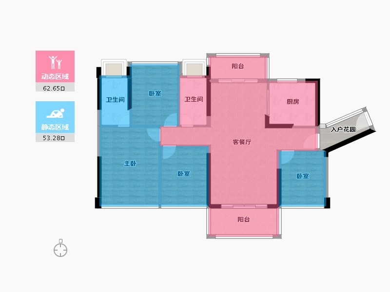 广东省-韶关市-南雄大福国际名城-108.17-户型库-动静分区