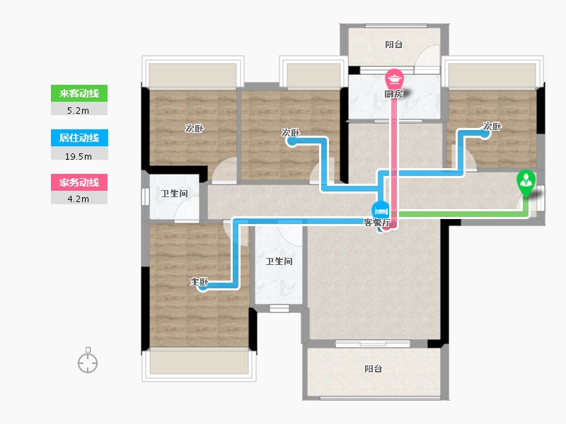 贵州省-毕节市-金富高铁嘉和城-89.08-户型库-动静线