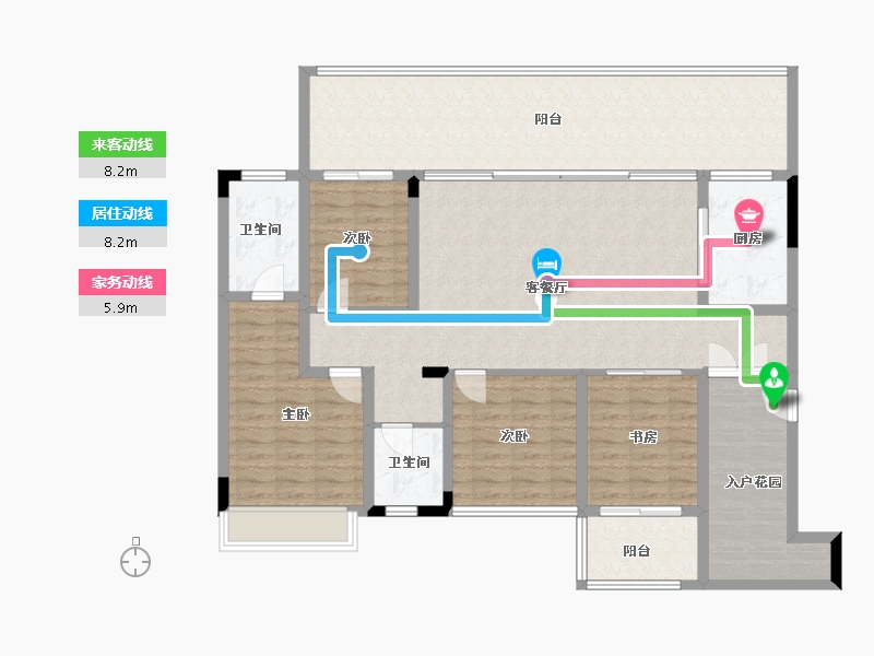 湖南省-怀化市-大盛悦府-142.50-户型库-动静线