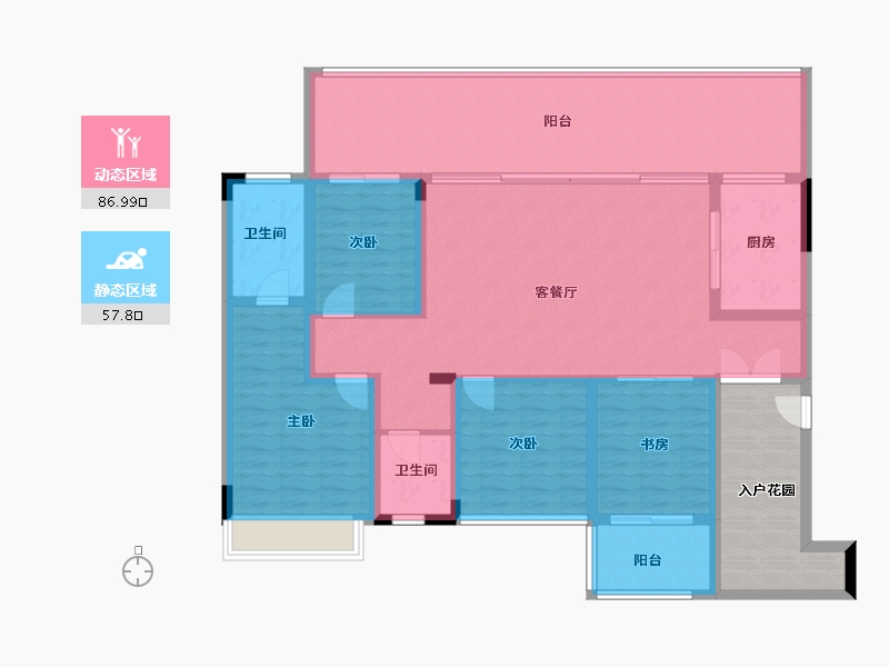 湖南省-怀化市-大盛悦府-142.50-户型库-动静分区