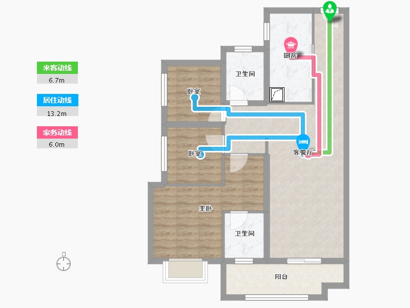 广东省-江门市-新会保利西海岸-78.58-户型库-动静线