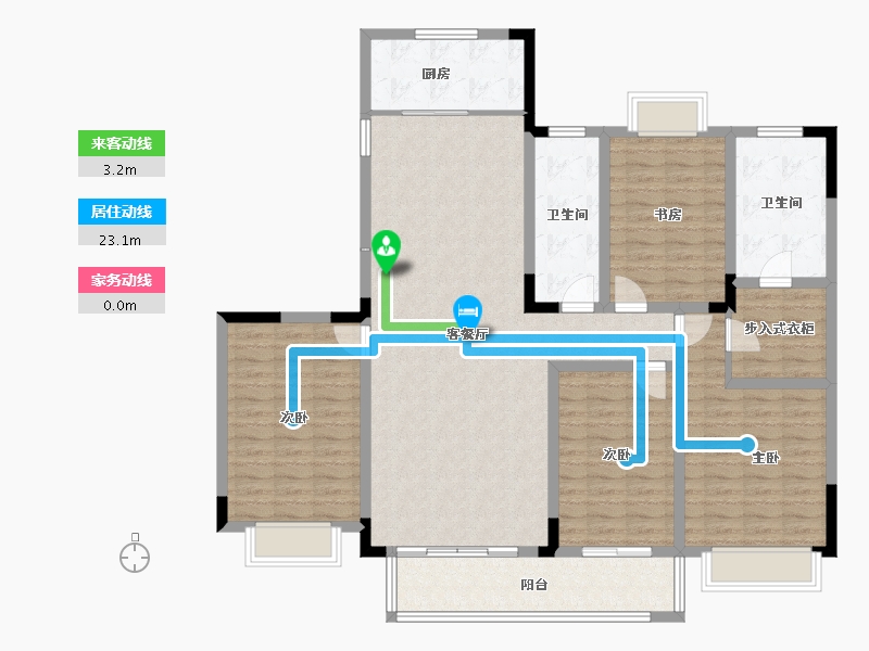 河南省-平顶山市-汝州祥诚公园首府-140.08-户型库-动静线