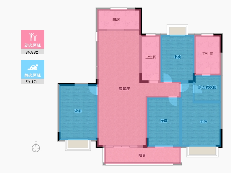 河南省-平顶山市-汝州祥诚公园首府-140.08-户型库-动静分区