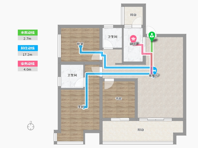 香港特别行政区-东区-攀枝花曲江新鸥鹏教育城-87.11-户型库-动静线