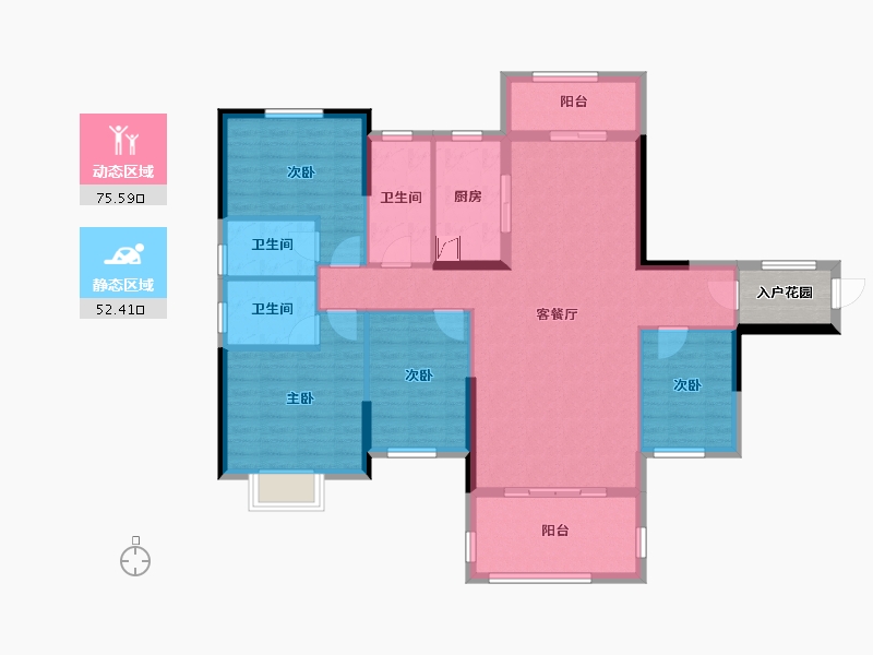 广东省-江门市-御凯名都-118.91-户型库-动静分区