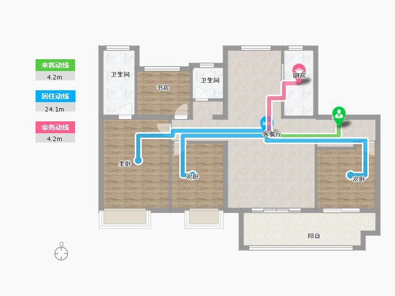 山东省-济宁市-华侨城运河1283-114.23-户型库-动静线