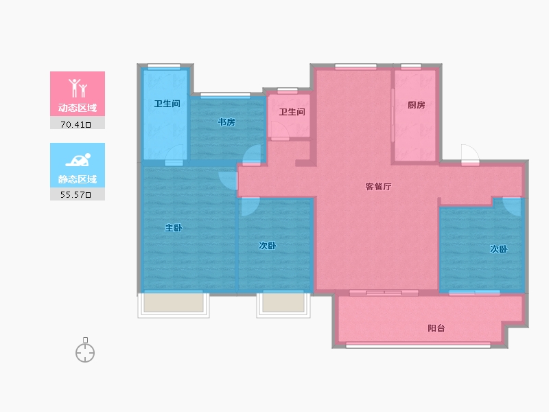 山东省-济宁市-华侨城运河1283-114.23-户型库-动静分区