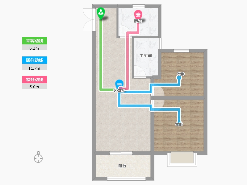 河南省-安阳市-建业凤凰城北岸-72.21-户型库-动静线