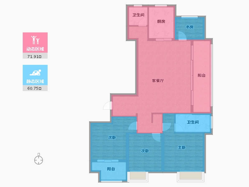 山东省-济宁市-华侨城运河1283-120.05-户型库-动静分区