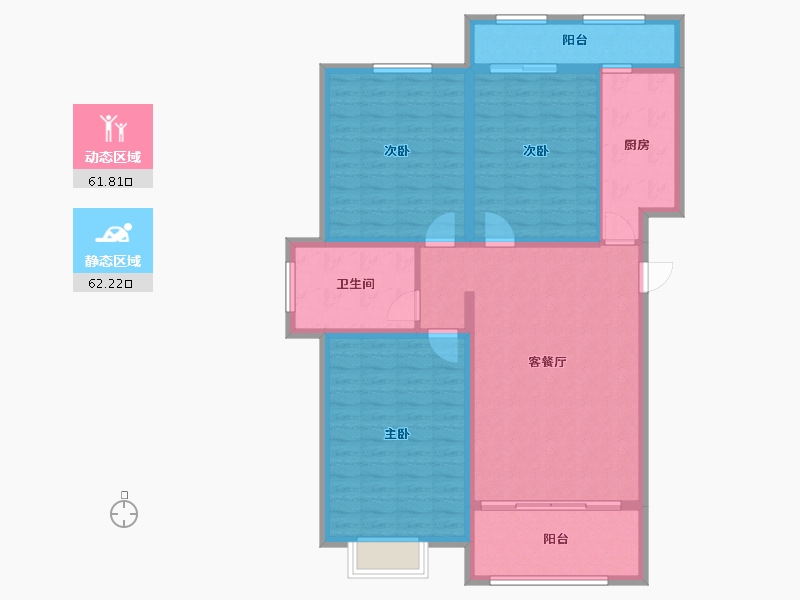 山东省-济宁市-崇文和悦-111.89-户型库-动静分区