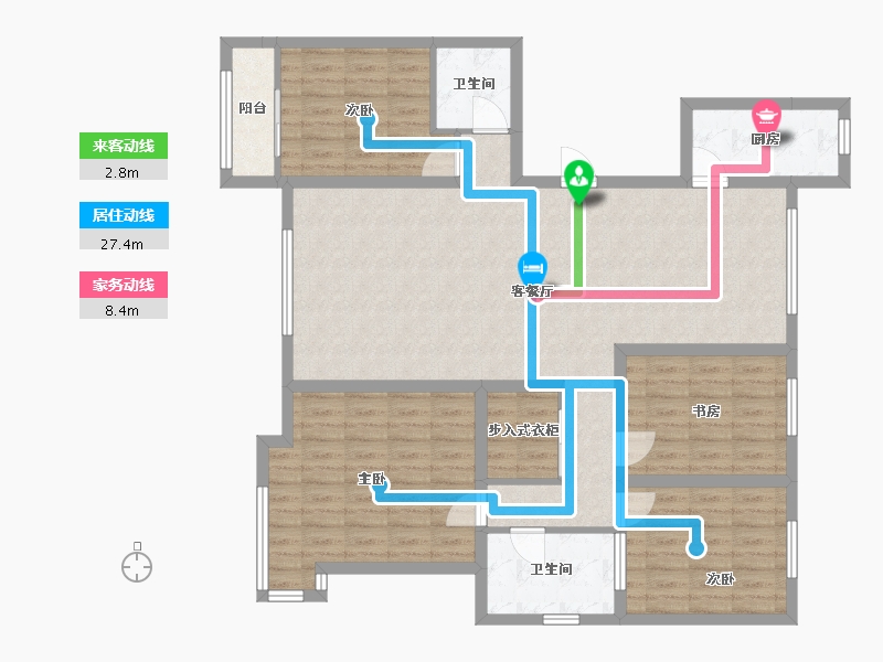 河北省-沧州市-天成名著一期-165.00-户型库-动静线