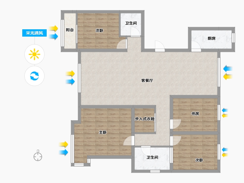 河北省-沧州市-天成名著一期-165.00-户型库-采光通风