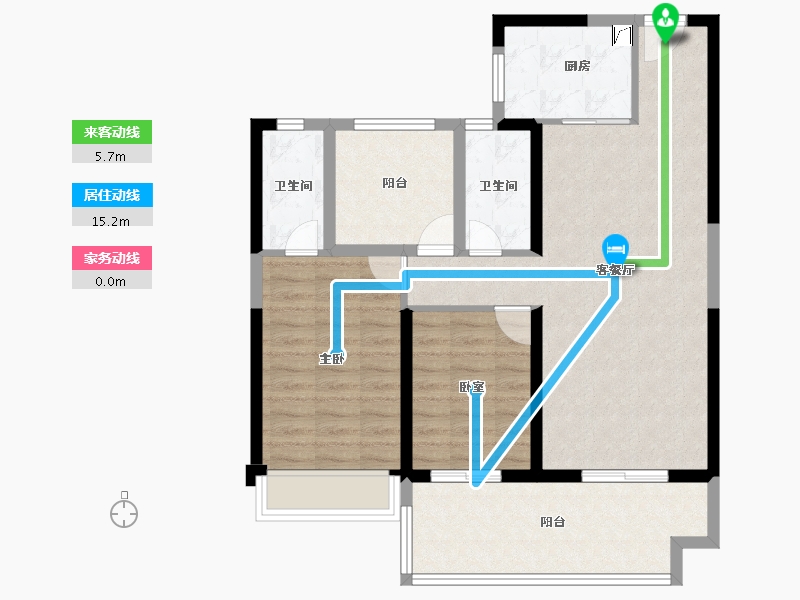 广东省-韶关市-碧桂园太阳城-87.99-户型库-动静线