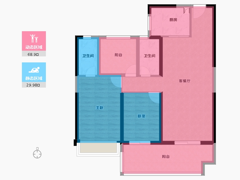 广东省-韶关市-碧桂园太阳城-87.99-户型库-动静分区