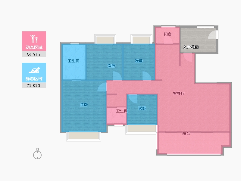 四川省-成都市-鹭湖宫-160.00-户型库-动静分区