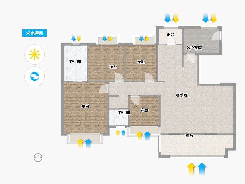 四川省-成都市-鹭湖宫-160.00-户型库-采光通风