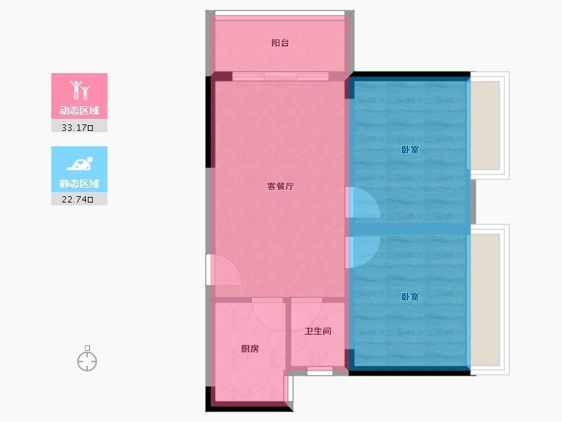 贵州省-毕节市-金富高铁嘉和城-49.62-户型库-动静分区