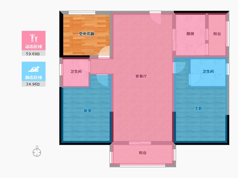 广东省-江门市-明泰城-93.36-户型库-动静分区