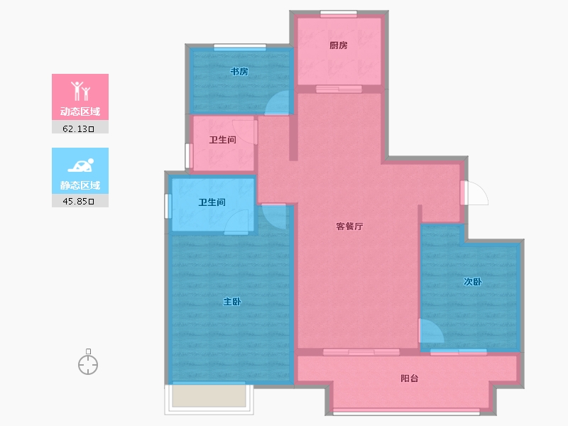 山东省-济宁市-华侨城运河1283-97.27-户型库-动静分区